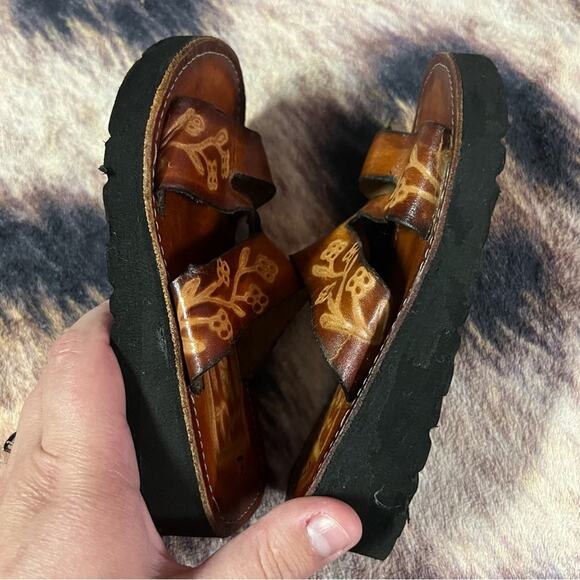 Artesanias Sal-Gar Handmade in Mexico Huaraches Sandals Little Kid Size 7 - Picture 7 of 10